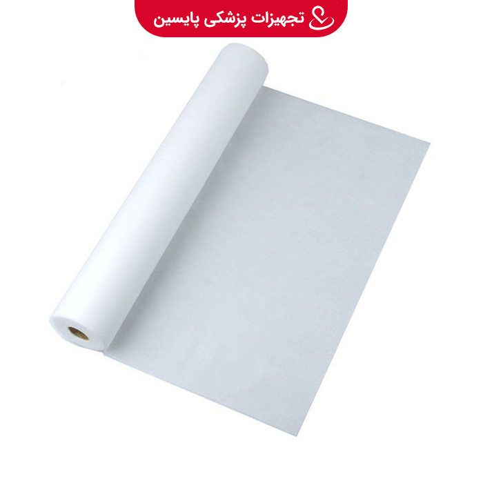 رول ملحفه یکبار مصرف سفید عرض 80 سانت 20 متری